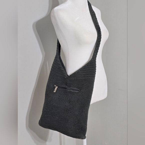 The Sak Handbags - The Sak Gray Hand-Crocheted Hobo Bag